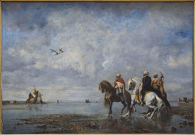 Eugene Fromentin Hunting heron, Algeria